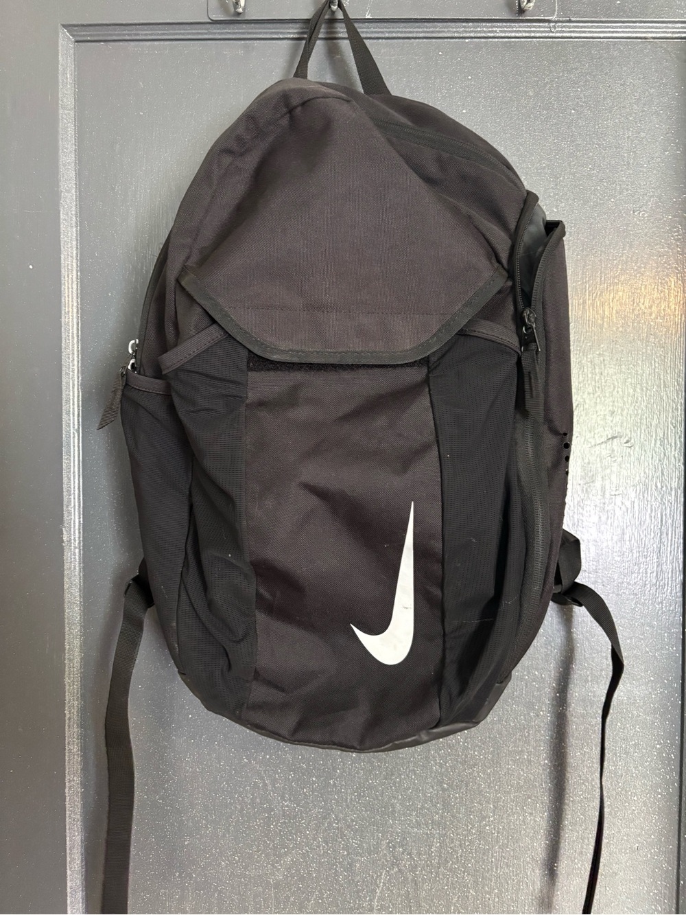 Nike Black Backpack with White Swoosh Accent